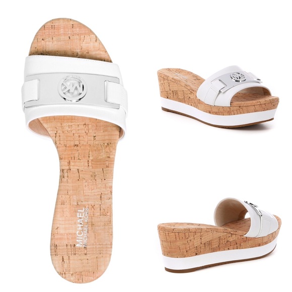 Michael Kors Shoes - MICHAEL KORS Warren Platform Wedges White - Size 7